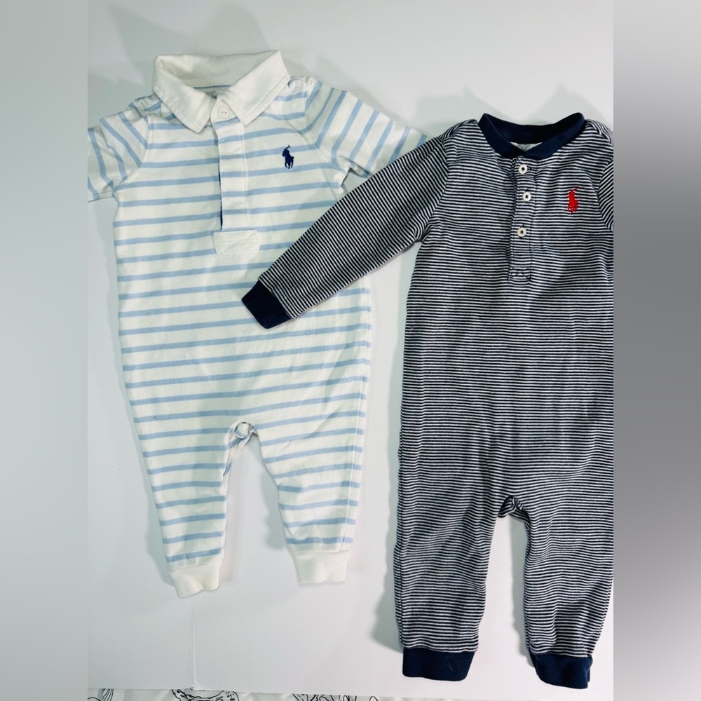 Ralph Lauren Baby Boy Lot 9M Baby Boy Coveralls